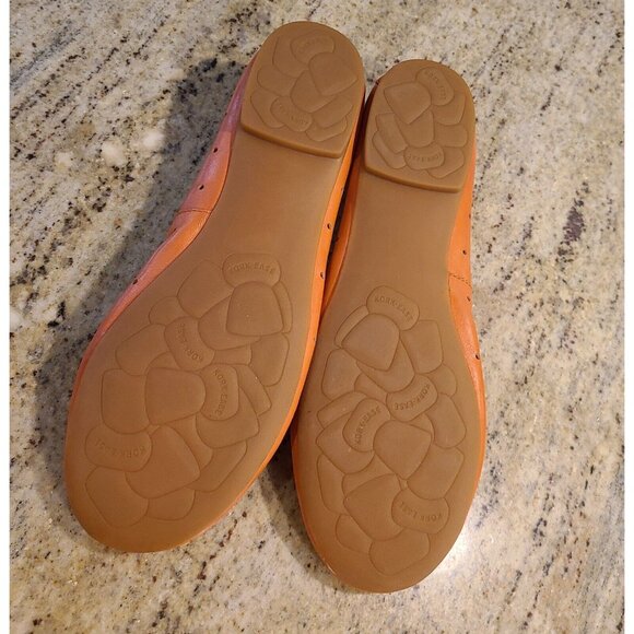 Korks Kork Ease Flats Leather Orange Nessa Women's Sz 10/42 Balet Flats Vented - Picture 9 of 10